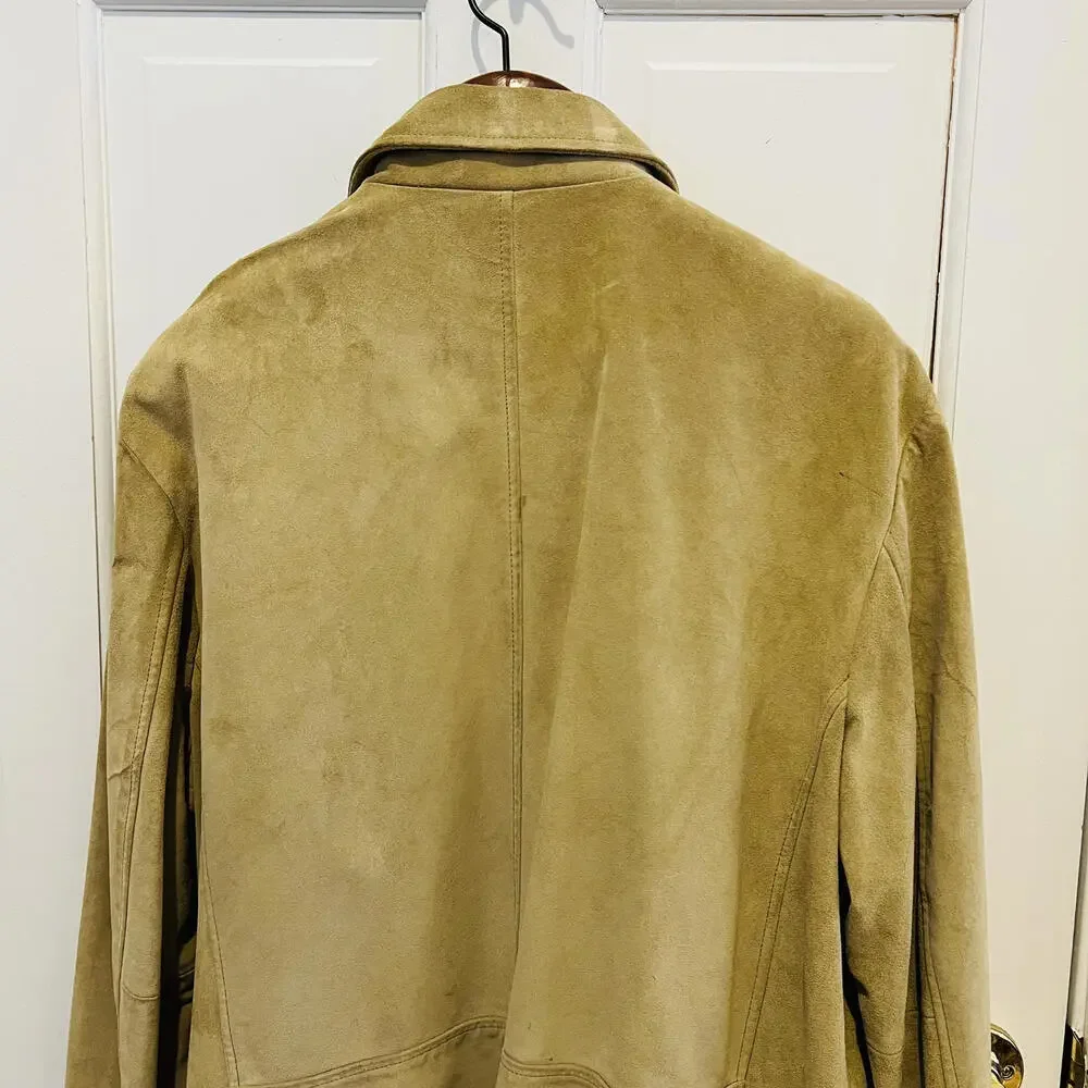 Banana Republic Suede Leather Garage Jacket – Men’s – Large - Tan